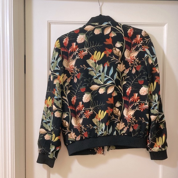 Zara Floral Print Bomber Jacket - Picture 5 of 6